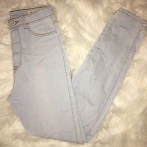 Light wash mid rise jeans